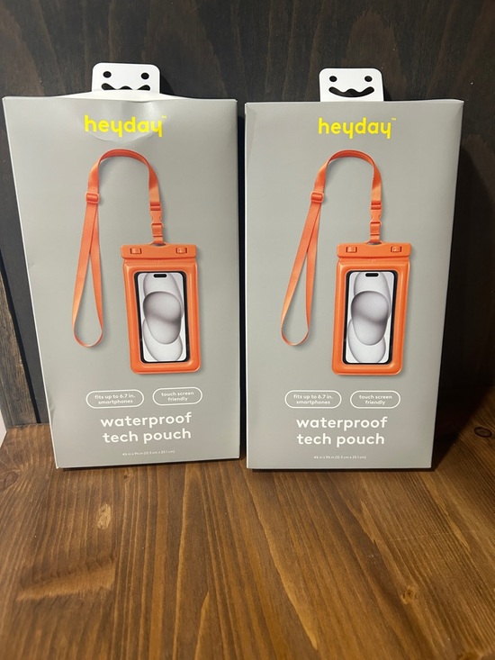 heyday Other - Set of 2 heyday Orange Waterproof Tech Pouch with Adjustable Strap new in boxes